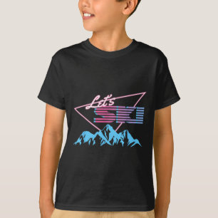 Retro Skiing Mountains 80s Ski Resort Vintage Ski T-Shirt