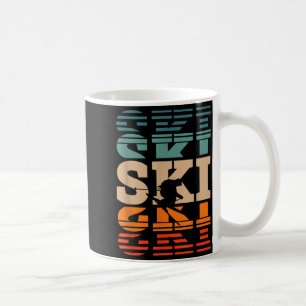 Retro skiing ski  coffee mug