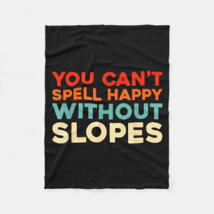 Retro skiing - ski winter sports vintage skier  fleece blanket