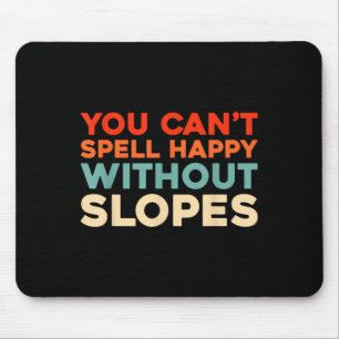 Retro Skiing - Ski Winter Sports Vintage Skier Mouse Mat