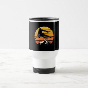 Retro Skiing Travel Mug