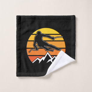 Retro Skiing Wash Cloth