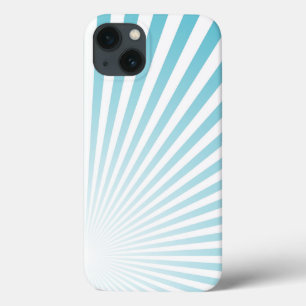 Retro Sky blue Sun Rays Background iPhone 13 Case