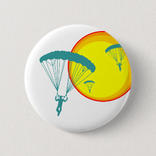retro sky divers 6 cm round badge