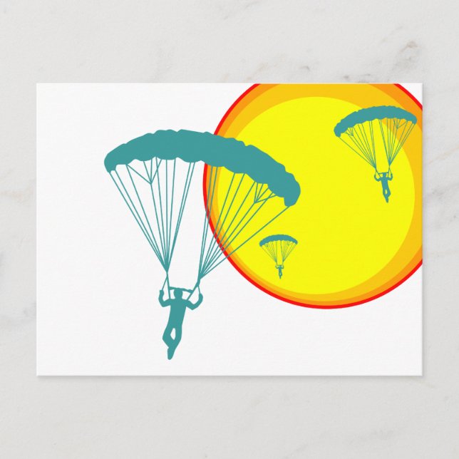 retro sky divers postcard (Front)