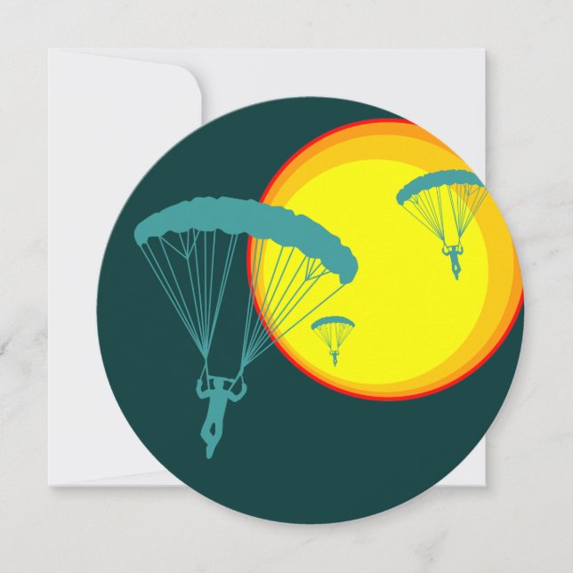 retro skydivers invitation (Front)