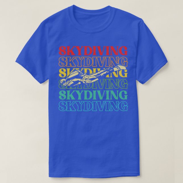 Retro Skydiving Vintage Skydiver Parachuting Parac T-Shirt (Design Front)