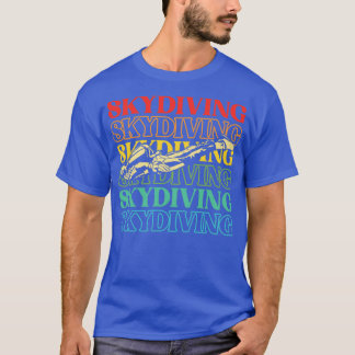 Retro Skydiving Vintage Skydiver Parachuting Parac T-Shirt