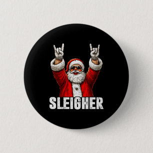 Retro Sleighing Math Problems Santa Math Teacher C 6 Cm Round Badge