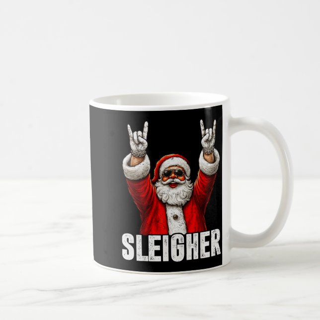 Retro Sleighing Math Problems Santa Math Teacher C Coffee Mug (Right)
