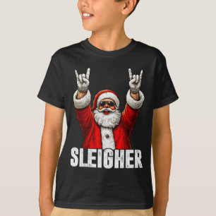 Retro Sleighing Math Problems Santa Math Teacher C T-Shirt