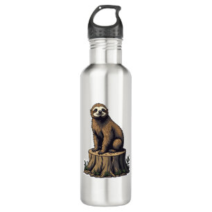 Retro Sloth Engraving Wildlife Shirt (3) 710 Ml Water Bottle