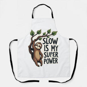 Retro Sloth Quote Shirt Funny Slow Life Vintage Te Apron