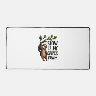 Retro Sloth Quote Shirt Funny Slow Life Vintage Te Desk Mat