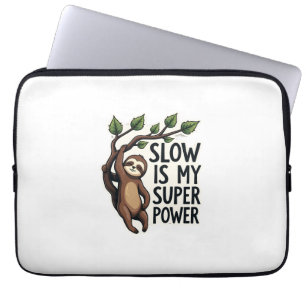 Retro Sloth Quote Shirt Funny Slow Life Vintage Te Laptop Sleeve