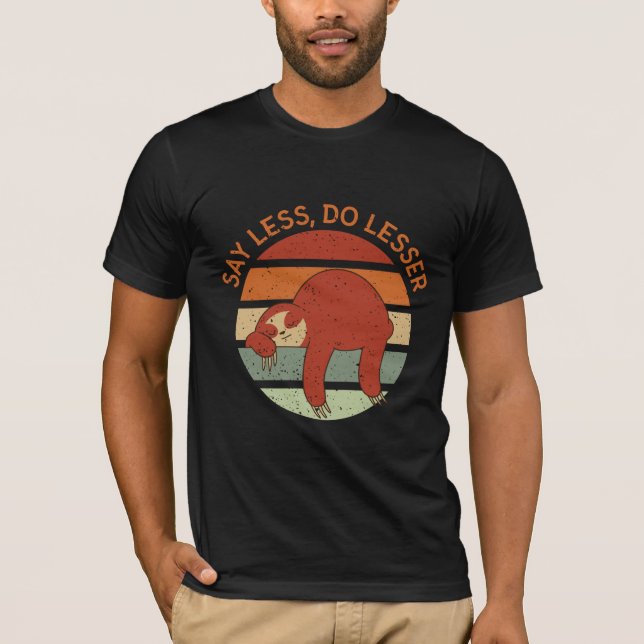 Retro Sloth Sunset T-Shirt (Front)