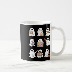 Retro Slp Ghost Halloween Speech Therapy Autumn Fa Coffee Mug