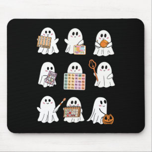Retro Slp Ghost Halloween Speech Therapy Autumn Fa Mouse Mat