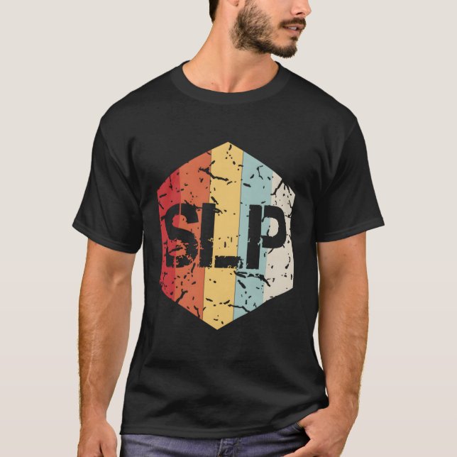 Retro Slp Speech Language Pathologist Therapist Gi T-Shirt (Front)