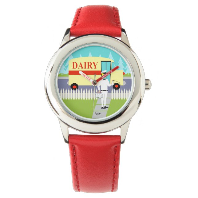 Retro Small Town Milkman Kid's Watch (Front)