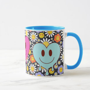 Retro Smile Mug Funny Smiley Face Cool Design