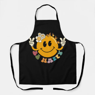 Retro Smiley Smile Face Be Happy Face Trendy Have Apron