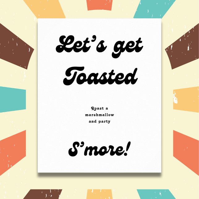 Retro S'more Bar | Roast A Marshmallow Wedding Poster (Creator Uploaded)