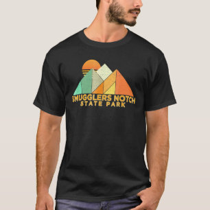 Retro Smugglers Notch State Park Distressed T-Shirt