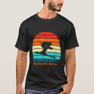 Retro smugglers notch vermont skiing skier retro T-Shirt