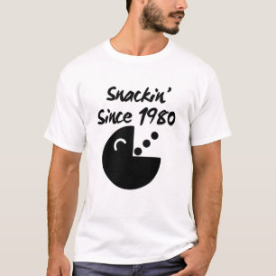 Retro Snack Attack: Snackin’ Since 1980 Pixel Art T-Shirt