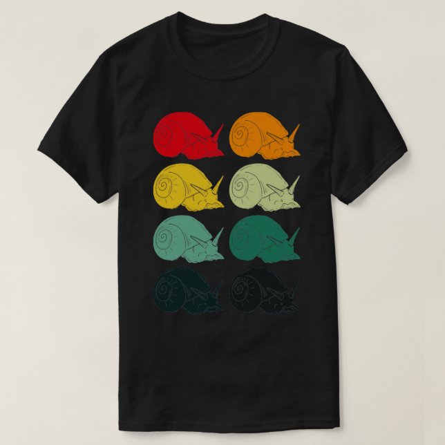 Retro Snails Animal  T-Shirt (Design Front)