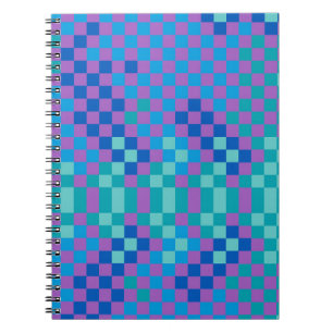 Retro Snake Chequered Chequered Pattern Notebook