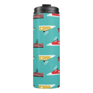 Retro sneakers: vintage seamless pattern. thermal tumbler