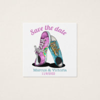 Retro Sneakers Wedding Save the date