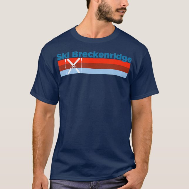 Retro Snow Ski  Ski Breckenridge Colorado T-Shirt (Front)