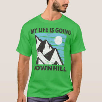 Retro Snow Ski Snowboard Meme Graphic Art Mountain T-Shirt