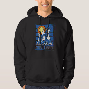 Retro Snow Summit Ski Sunset Hoodie