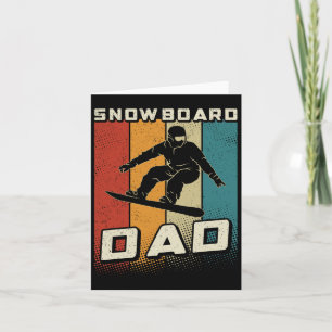 Retro Snowboard Dad Snowboarding Father Snowboarde Card