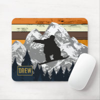 Retro Snowboard Skiing Mountain Ski Slopes Name