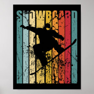 Retro Snowboard Snowboarding Ski Vacation Snowboar Poster