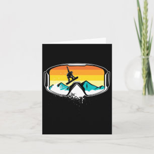 Retro Snowboard Snowboarding Snowboarder Freestyle Card