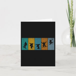 Retro Snowboard - Vintage Snowboarder Card