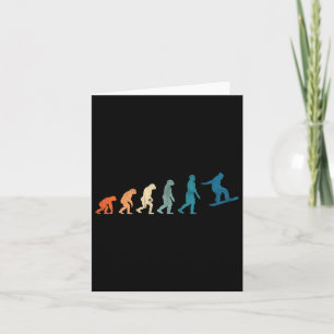 Retro Snowboarder Motive For A Snowboarder Card