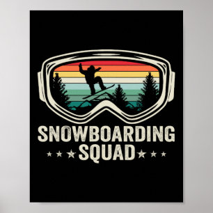 Retro Snowboarder Snowboard Fan Vintage Snowboardi Poster
