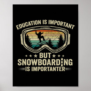 Retro Snowboarder Snowboard Lover Gifts Vintage Sn Poster
