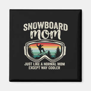 Retro Snowboarder Snowboard Mum Vintage Snowboardi Magnet