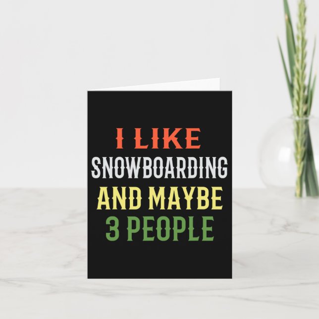 Retro Snowboarding  Card (Front)