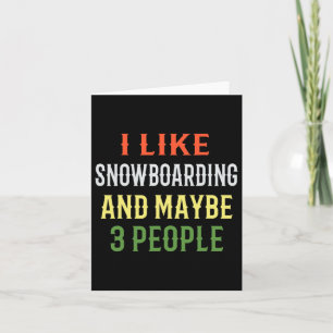 Retro Snowboarding Card