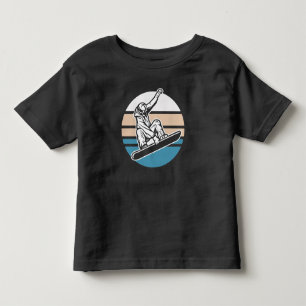 Retro Snowboarding Jump Snowboarder Winter Sport Toddler T-Shirt