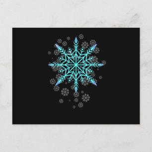Retro Snowflake for Women Holiday Postcard